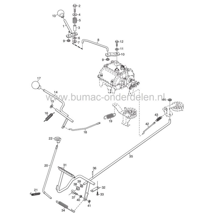 Knop voor Hendels van Stiga Villa - Primo - Park Compact, Castelgarden X1, Mountfield 1125M, Frontmaaiers met een Maaibreedte van 78 Cm, Mulch, Castel Garden onderdeel