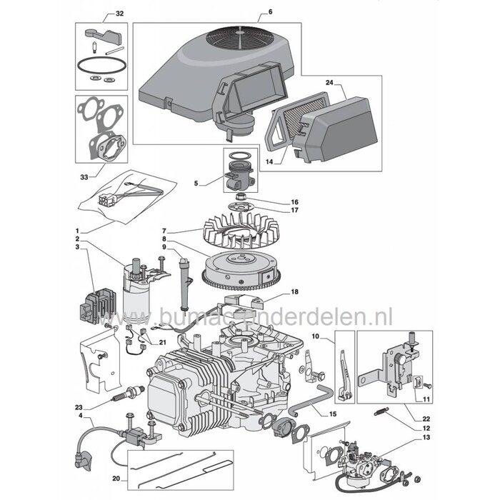 Luchtfilter voor WM 12 - WM 12,5 Motoren, Stiga Primo, Castelgarden X1, Mountfield 1125M, Frontmaaiers, Zitmaaiers, Tuintrekkers, Castel Garden, Lucht Filter
