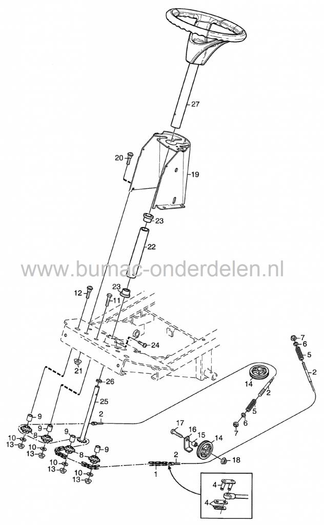 Stuurketting 83 Schakels voor Stiga Park 420 LM - Park 520 Anniversary - Park Jubilee - Park Compact, Frontmaaiers, Zitmaaiers, Tuintrekkers, Castelgarden, Mountfield, Stuur Ketting, Castel Garden