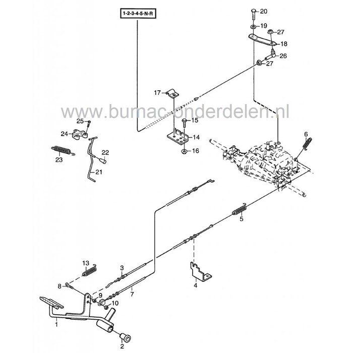Nylon Lager voor Stiga Primo - Villa - Garden - Park - Park Compact, Castelgarden X1, Mountfield 1125M, Frontmaaiers, Steunwiel voor Maaidek