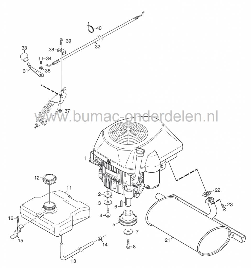 Gaskabel voor Stiga Primo, Castelgarden, Mountfield, Zitmaaiers, Frontmaaiers, Tuintrekkers, Gas Kabel, Castel Garden