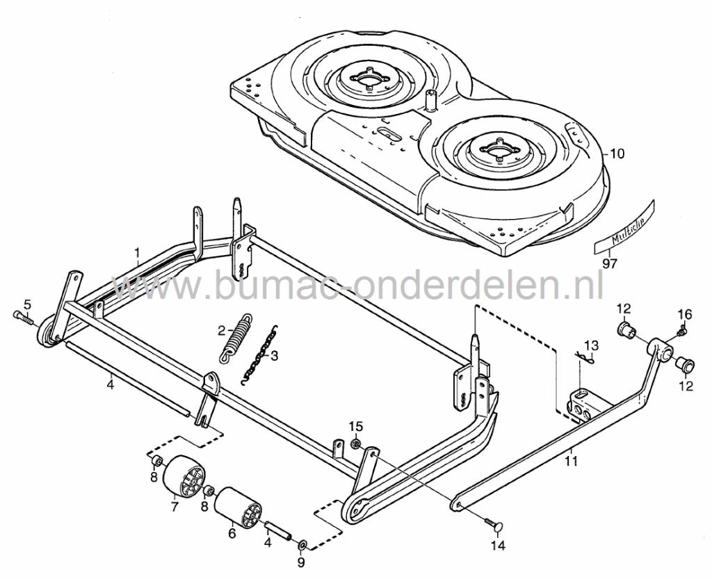 Bus voor de Steunwielen of Stuurstang van Stiga Villa en Park, Castelgarden, Mountfield, Afstandsbus voor Stuurinrichting, Castel Garden, Frontmaaiers, Zitmaaiers, Tuintrekkers