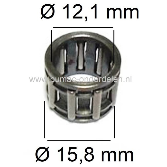 Naaldlager voor Dolmar, Makita Kettingzaag, Motorslijper 112, 114, 117, 119, 309, 343, PC-6212, PC-6214, PC-6412, PC-6414, PC-7312, PC-7314, PC-7412, PC-7414, PC-8116, PC-8216, PS-6000i, PS-6400, PS-6800i, PS-7300, PS-7310, PS-7900, PS-7910