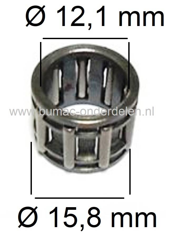 Naaldlager voor Dolmar, Makita Kettingzaag, Motorslijper 112, 114, 117, 119, 309, 343, PC-6212, PC-6214, PC-6412, PC-6414, PC-7312, PC-7314, PC-7412, PC-7414, PC-8116, PC-8216, PS-6000i, PS-6400, PS-6800i, PS-7300, PS-7310, PS-7900, PS-7910