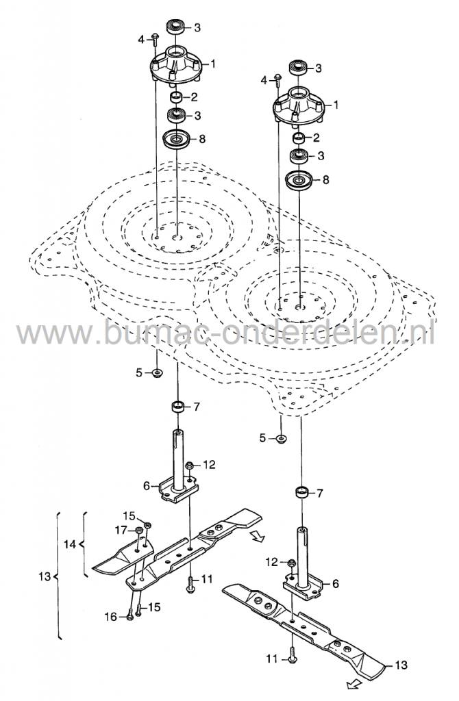 Lagerhuis voor Stiga Park 107M HD, Castelgarden, Mountfield, Frontmaaiers, Lager Huis, Castel Garden