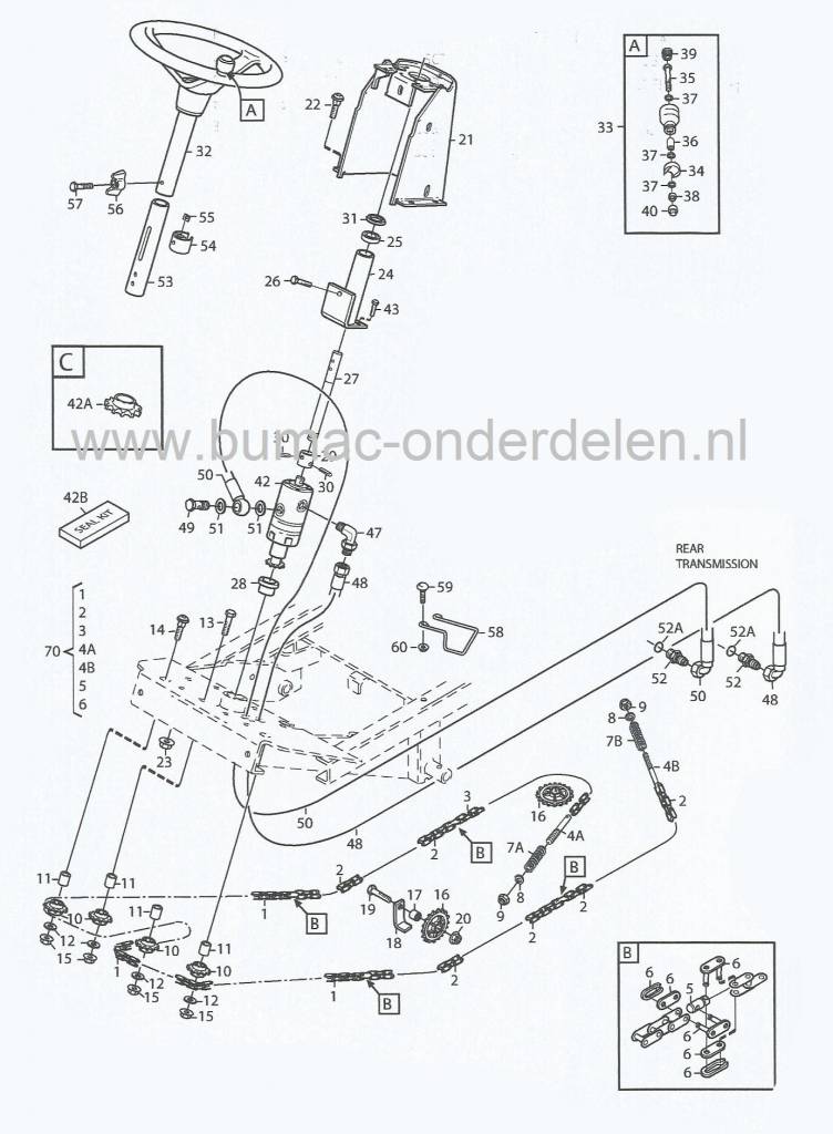 Stuurketting 41 Schakels voor Stiga Park 520 Anniversary, Frontmaaiers, Castelgarden, Mountfield, Ketting voor Stuurinrichting, Castel Garden