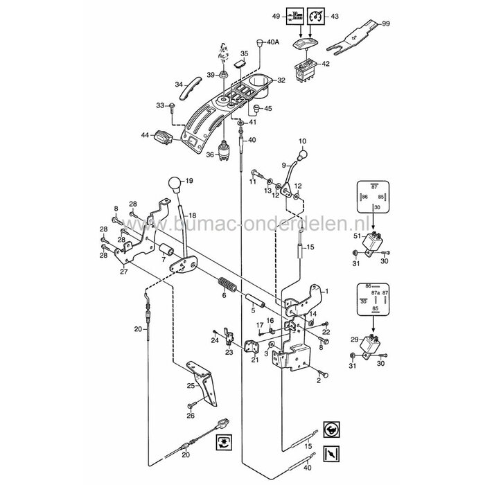 Veiligheidsschakelaar voor Stiga Park Comfort - Park Royal - Park Jubilee, Micro Schakelaar, Veiligheid Schakelaar, Frontmaaiers, Zitmaaiers, Tuintrekkers, Castelgarden, Mountfield, Castel Garden, 9400028501, 9400-0285-01
