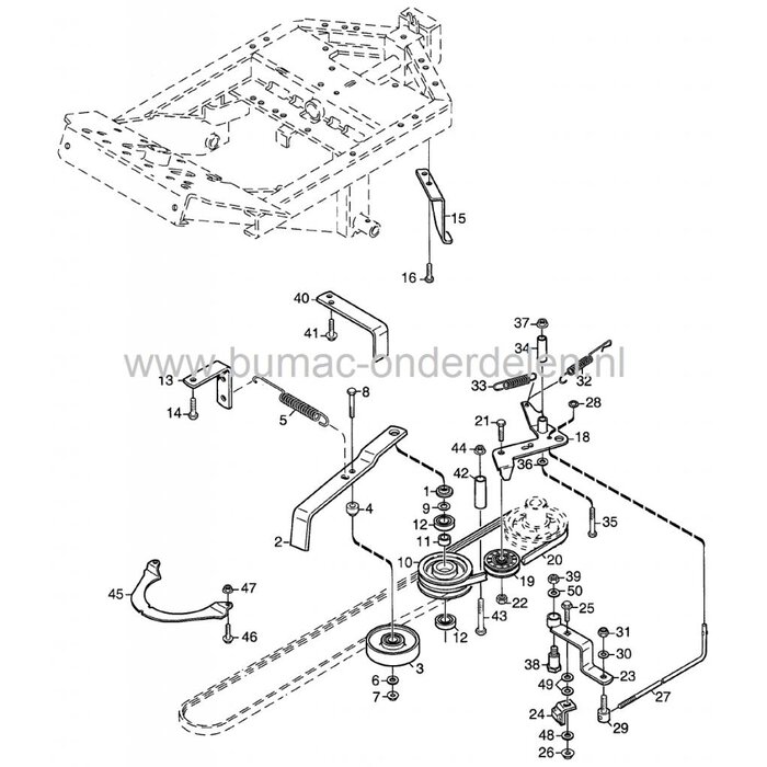 Afstandsbus voor Pouly, Stiga Park Comfort - Park Royal - Park Pro 16 - Park Jubilee, Castelgarden, Mountfield, Frontmaaiers, Castel Garden, Afstand Bus voor Poelie, Poulie, Poely