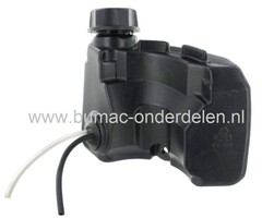 Benzinetank voor Stiga, Castelgarden, Alpina en Mountfield Heggenschaar Brandstoftank komt onder andere voor op SHP60 Motor Heggenschaar Tank Compleet met Dop en Doorvoerrubber en Benzineslangen