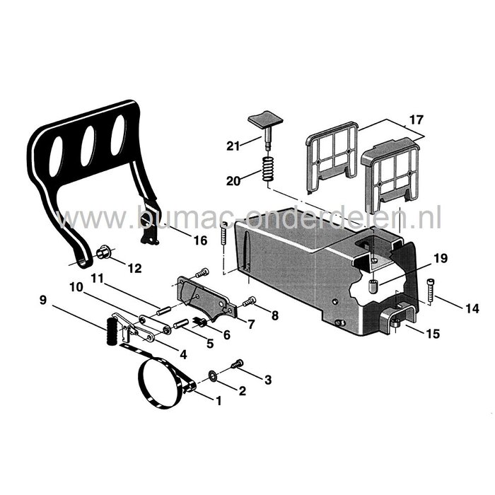 SP340 - SP380 - SP380Q - SP382 - CS36 - CS39 - XC37 - XC38 - XC380 - P371 - Elektra 160 - Elektra 170 - Energy 1.6 - Energy 1.8 - Sinergy 35 - Sinergy 40 - A380 - A380Q - P382S - MC3814 - MC3816 - MC382, Remband voor Motorzaag, Kettingzaag van Stiga - Cas