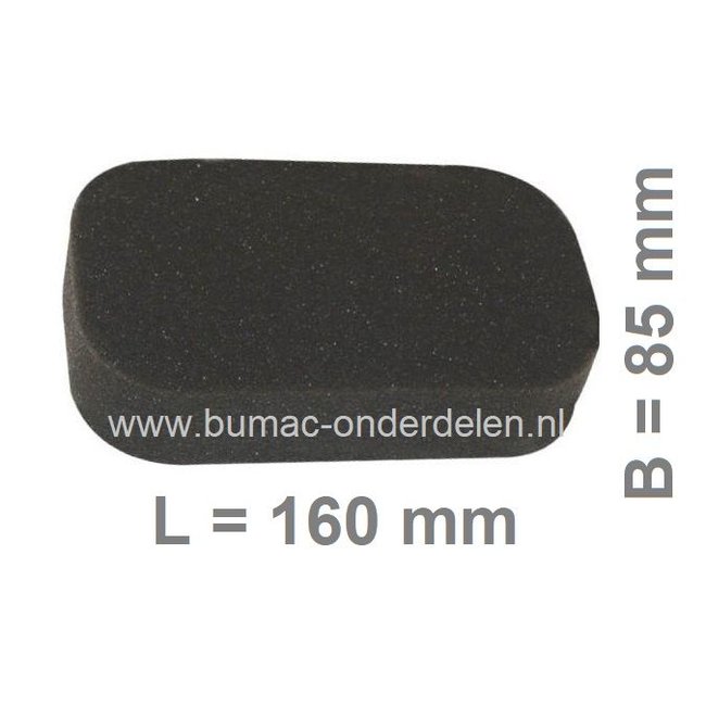 Luchtfilter voor Honda GX120, GX160 en GX200 Motor, Schuimfilter voor Honda GX 120, GX 160 en GX 200 Motor op Trilplaat, Veegmachine, Verticuteermachine, Tuinfrees, Kooimaaier, Aggregaat, Minikraan, Bobcat, Generatoe, Hogedrukreiniger, Hoogwerker