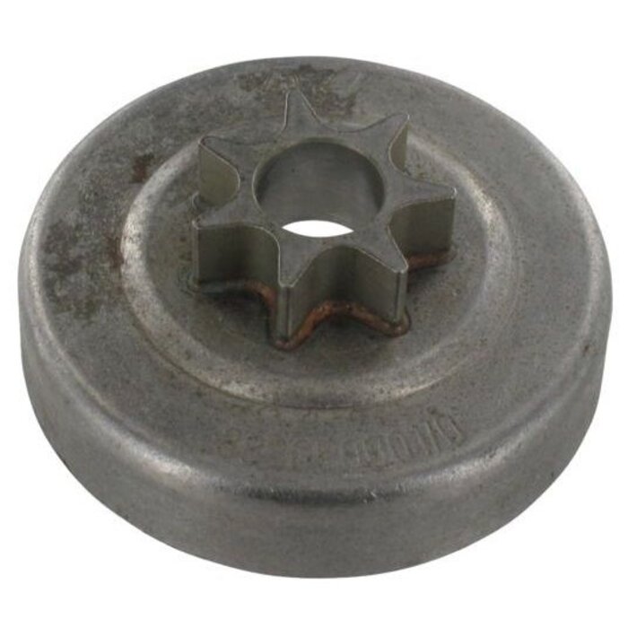 SP462 - SP472 - SP482 - XC46 - XC47P - XC48 - XC48P - MC4716 - MC4718 - MC4818 - P472 - P482S, Aandrijftandwiel voor Kettingzaag, Motorzaag van Stiga, Alpina, Castelgarden, Mountfield, Koppelingstrommel, Aandrijf Tandwiel, Castel Garden, 830500010, 383050