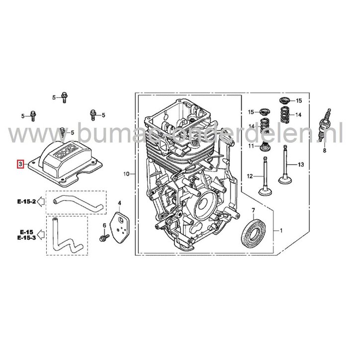 Klepdeksel voor HONDA GC135, GC160, GC190, GCV135, GCV160, GCV190 Motoren met Verticale Krukas op Grasmaaiers, Benzinemaaiers, Cirkelmaaiers, Veegmachine Klep deksel, voor HONDA GC 135, GC 160, GC 190, GCV 135, GCV 160, GCV 190 Motoren