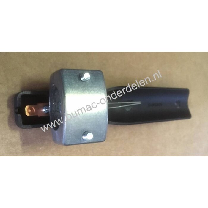 Dodemanshendel voor Duwboom Ø 25 mm, Dodemanscontact voor Tuinfrees, Verticuteermacine, Trilplaat, Kantensnijder, Motorkruiwagen, Mechanische Troffel, Hakfrees, Kooimaaier, Dodemansschakelaar, Noodhendel, Stophendel, Noodstop