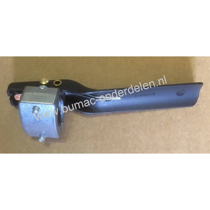 Dodemanshendel voor Duwboom Ø 25 mm, Dodemanscontact voor Tuinfrees, Verticuteermacine, Trilplaat, Kantensnijder, Motorkruiwagen, Mechanische Troffel, Hakfrees, Kooimaaier, Dodemansschakelaar, Noodhendel, Stophendel, Noodstop