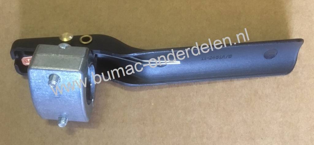 Dodemanshendel voor Duwboom Ø 25 mm, Dodemanscontact voor Tuinfrees, Verticuteermacine, Trilplaat, Kantensnijder, Motorkruiwagen, Mechanische Troffel, Hakfrees, Kooimaaier, Dodemansschakelaar, Noodhendel, Stophendel, Noodstop