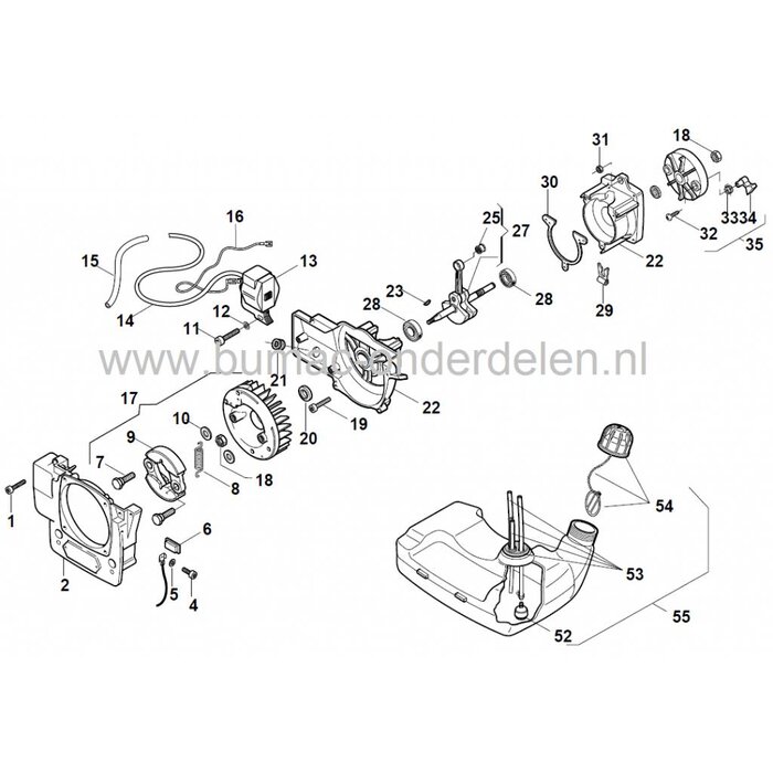 Koppelingsveer Stiga SB28 - SB30 - SH65, Mountfield MB280 - MB28D, Castelgarden XB31, Alpina Star 31, Bosmaaier, Trimmer, Strimmer, Heggenschaar, Castelgarden, Mountfield, Alpina, Castel Garden, Veer voor Centrifugaalkoppeling
