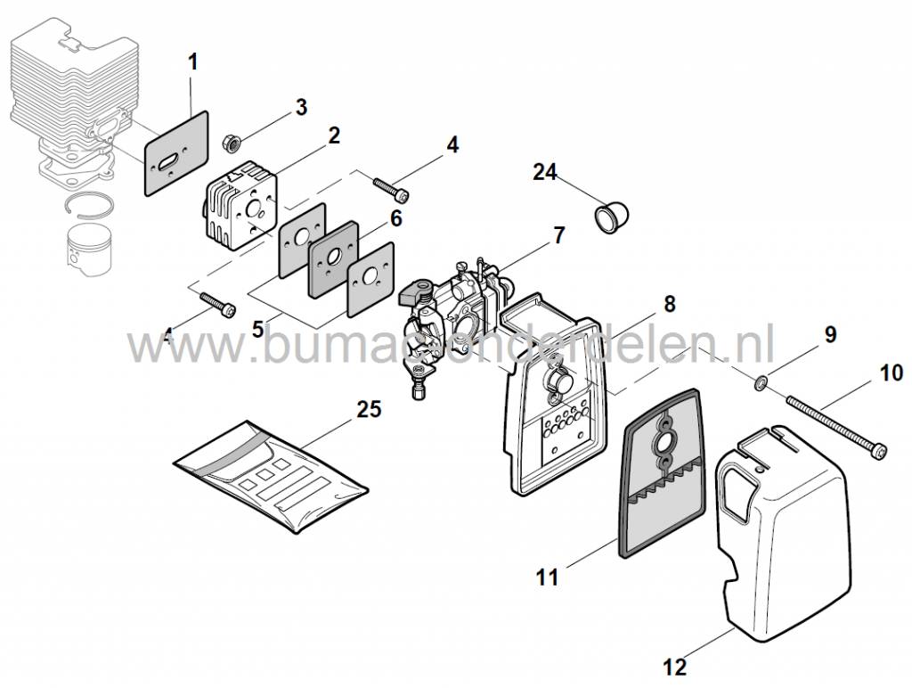 SB28 - SB30 - SH65 - XB31 - Star 31, Luchtfilter voor Bosmaaier, Heggenschaar van Stiga - Castelgarden - Alpina - Mountfield, Trimmer, Strimmer, Lucht Filter, Castel Garden