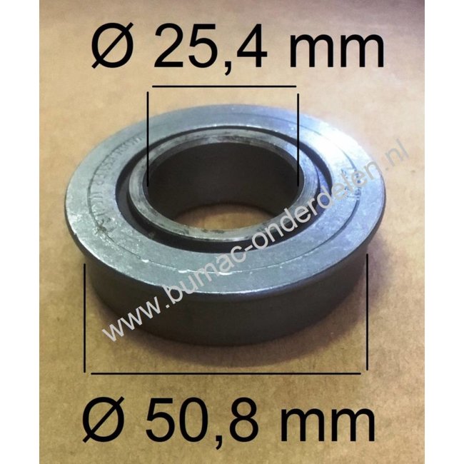 Flenslager 25,4 x 50,8 x 14,2 mm Wiellager onder andere voor Snapper, Bobcat, Scag en Exmark Maaiers, Toro Wheel Horse Zitmaaier Kogellager 1x2x9/16 Inch, onderdeel