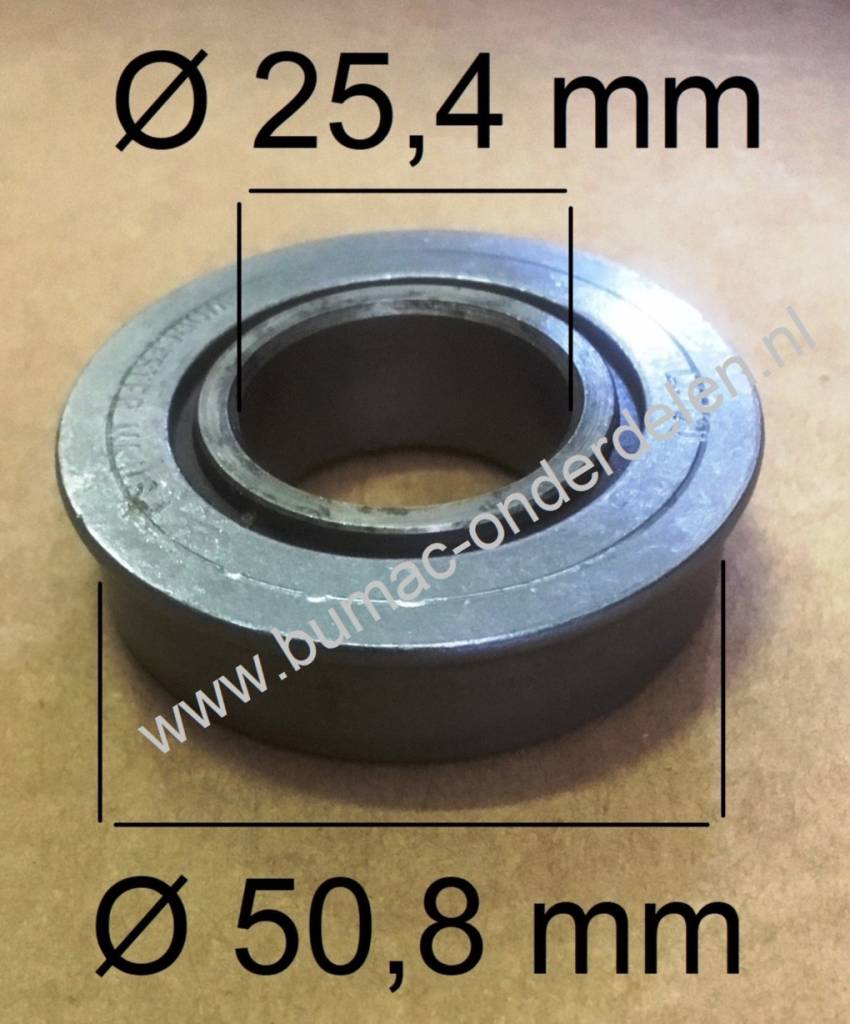 Flenslager 25,4 x 50,8 x 14,2 mm Wiellager onder andere voor Snapper, Bobcat, Scag en Exmark Maaiers, Toro Wheel Horse Zitmaaier Kogellager 1x2x9/16 Inch, onderdeel
