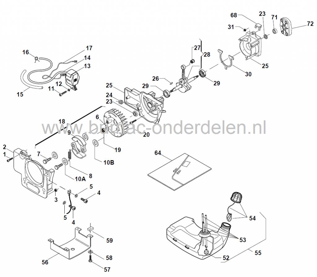 SB52P - XB45P - XB45FP - XB55DP - XB55P - XB55FP - Star 45FP - Star 55DP - Star 55FP, Stiga - Alpina - Mountfield - Castelgarden, Koppelingsschoen voor Centrifugaalkoppeling van Bosmaaier, Trimmer, Strimmer, Koppeling Schoen, Centrifugaal Koppeling, Caste