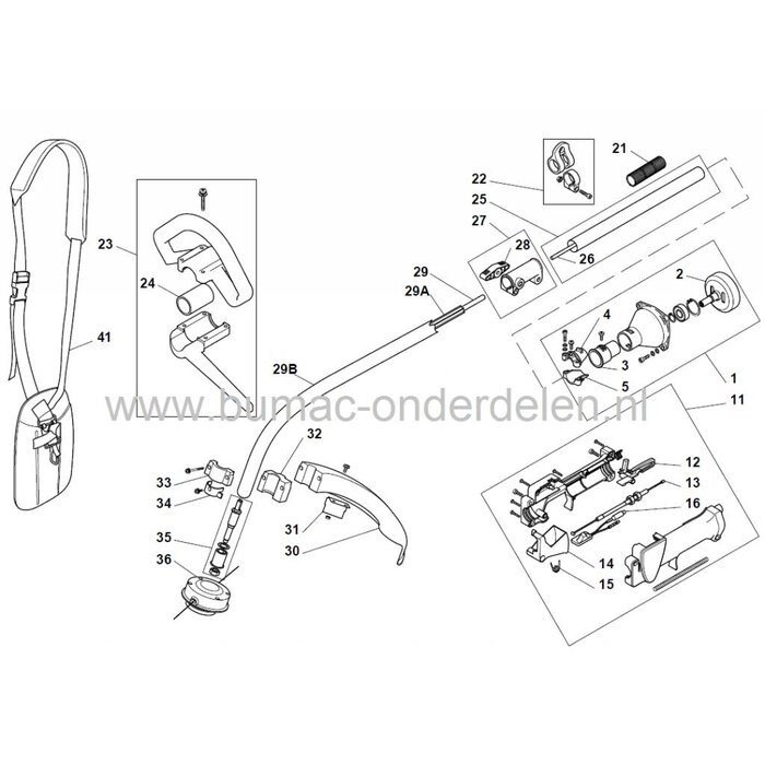 Gaskabel voor Stiga ST26 - ST26J Bosmaaier, Trimmer, Strimmer van Stiga, Castelgarden, Alpina, Mountfield, Gas Kabel, Castel Garden