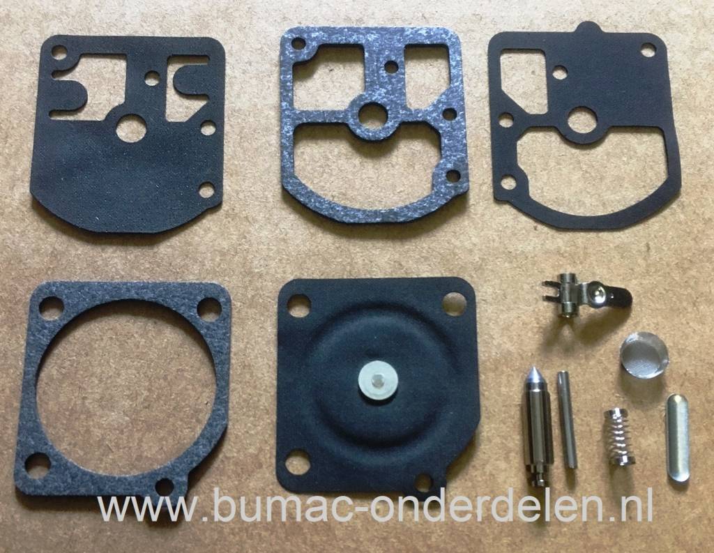 Membraan Reparatie set voor Zama Carburateur op Husqvarna Kettingzaag, Bosmaaier, Bladblazer, Strimmer en Heggenschaar.