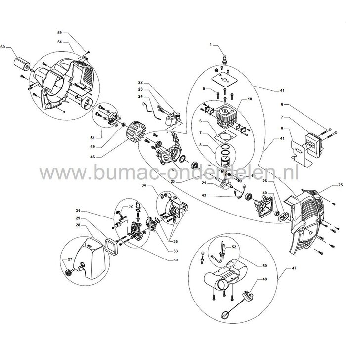 SB27JD - XB27JD - TB27JD - SB32 - XB32 - TB32 - TB32D - MB3002, Ontstekingsspoel voor Stiga - Castelgarden - Mountfield - Alpina, Bosmaaier, Trimmer, Strimmer, Ontsteking Spoel, Castel Garden