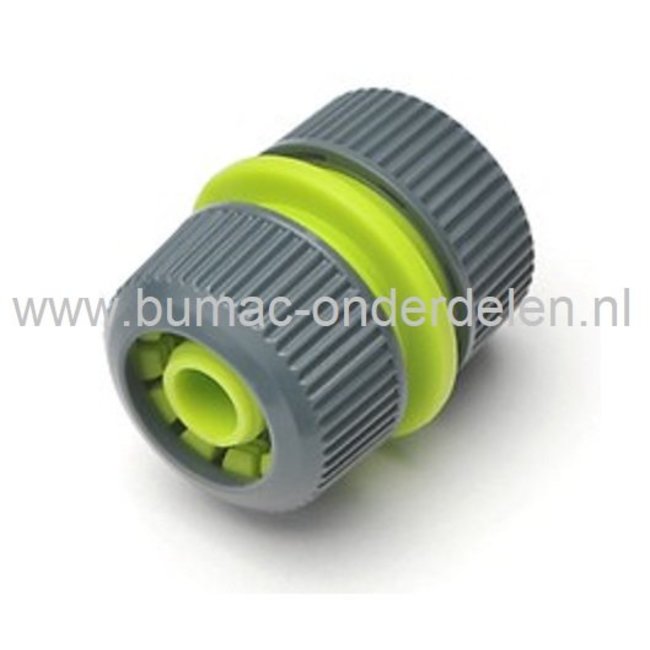 Slangkoppeling voor 1/2" Waterslang, Tuinslang, Slangaansluiting voor Slang 12,7-13 mm, Klikkoppeling voor Waterslang, Clickkoppeling voor Sproeier, Tuinslangkoppeling