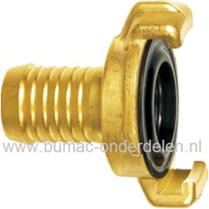 Slangkoppeling Slangtule 3/4" Geka Slangpilaar,  Slang Aansluitstuk voor GK Koppeling, Nokafstand 40 mm Tule 3/4 Inch, GEKA Messing SlangpilaAR, Slangtule, Slang aansluitstuk voor Tuinslang, Waterslang