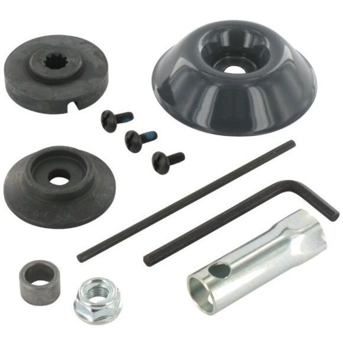 SB27 - SB27JD - SB32 - XB27 - XB27JD - XB32 - TB27JD - TR27 - TB32 - MB3002, Onderdelenset Meshouder met Onderschotel en Bouten voor Bosmaaier, Trimmer, Strimmer van Stiga - Alpina - Mountfield - Castelgarden, Castel Garden