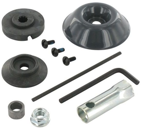 SB27 - SB27JD - SB32 - XB27 - XB27JD - XB32 - TB27JD - TR27 - TB32 - MB3002, Onderdelenset Meshouder met Onderschotel en Bouten voor Bosmaaier, Trimmer, Strimmer van Stiga - Alpina - Mountfield - Castelgarden, Castel Garden