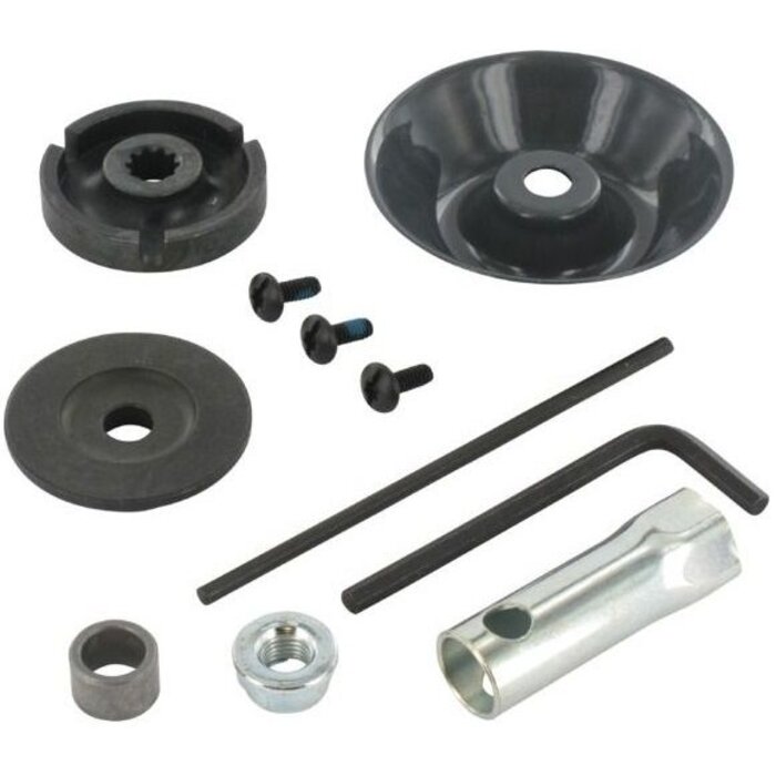 SB27 - SB27JD - SB32 - XB27 - XB27JD - XB32 - TB27JD - TR27 - TB32 - MB3002, Onderdelenset Meshouder met Onderschotel en Bouten voor Bosmaaier, Trimmer, Strimmer van Stiga - Alpina - Mountfield - Castelgarden, Castel Garden