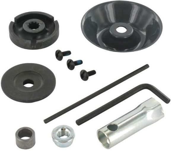 SB27 - SB27JD - SB32 - XB27 - XB27JD - XB32 - TB27JD - TR27 - TB32 - MB3002, Onderdelenset Meshouder met Onderschotel en Bouten voor Bosmaaier, Trimmer, Strimmer van Stiga - Alpina - Mountfield - Castelgarden, Castel Garden