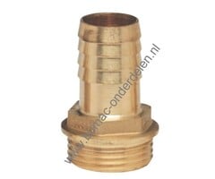 Buitendraad 1/2 Inch, Slangtule Ø 16 mm Messing Slangverbinder voor Waterslang, Tuinslang, Sectorsproeier, Hydrofoor, Tuinpomp, Besproeiingspomp, Beregeningspomp, Waterpomp Slangpilaar Geka Koppelstuk