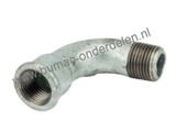Gietijzeren Bocht 90° - 3/4 Inch Binnen - Buitendraad Koppeling voor Waterpomp, Sproei installatie, Hydrofoor, Tuinpomp, Beregeningspomp, Motorspuit, Waterslang, Tuinslang Fitting Pilaar Verzinkt
