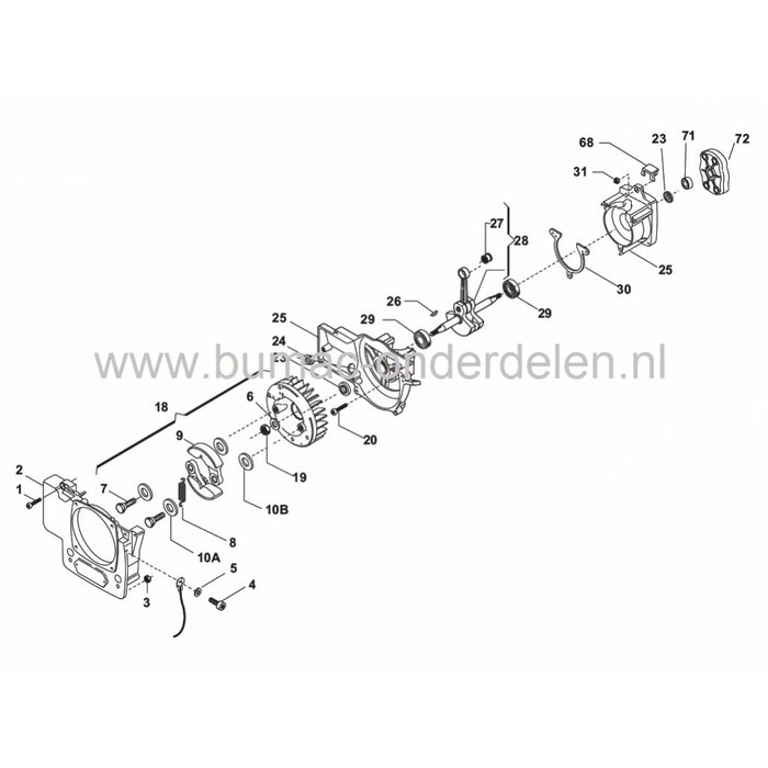 SB39 - SB40 - SB43P - SB44P - SB52P Pro - XB36 - XB41 - XB45FP - XB55FP - Star 36 - Star 41 - Star 45FP - Star 55DP - Star 55FP, Koppelingsschoen voor Centrifugaalkoppeling van Stiga - Alpina - Mountfield - Castelgarden, Bosmaaier, Trimmer, Strimmer, Kopp