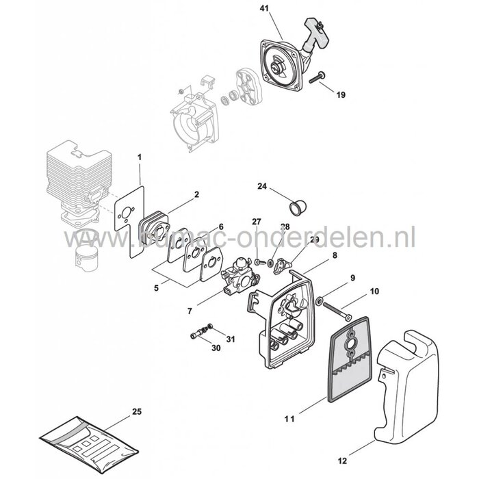 SB43P - SB44P - SB52P Pro - XB45FP - XB55FP - Star 45FP - Star 55DP - Star 55FP, Membraan Carburateur Walbro WT-761, WT761 voor Stiga - Castelgarden - Alpina - Mountfield, Bosmaaier, Trimmer, Strimmer, Castel Garden, WT-761, WT-761A
