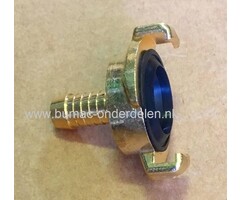 Slangkoppeling Slangtule 1/2" Geka Slangpilaar voor Waterslang - Tuinslang 1/2 Inch Slang Aansluitstuk voor GK Koppeling, Nokafstand 40 mm GEKA Messing Slangpilaren, Slangtules, Slangaansluitstuk