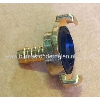 Slangkoppeling Slangtule 1/2" Geka Slangpilaar voor Waterslang - Tuinslang 1/2 Inch Slang Aansluitstuk voor GK Koppeling, Nokafstand 40 mm GEKA Messing Slangpilaren, Slangtules, Slangaansluitstuk