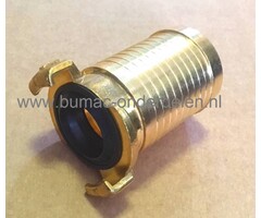 Slangkoppeling - Slangtule 1 1/2" Geka Slangpilaar Slang Aansluitstuk voor GK Koppeling, Nokafstand 40 mm Tule 1 1/2 Inch, GEKA Messing Slangpilaren, Slangtules, Slangaansluitstukken  Tuinslang, Waterslang