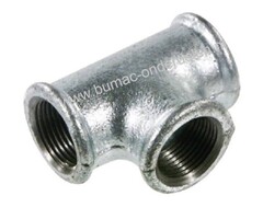 T Stuk Verzinkt 3/4  Inch Gietijzeren Fitting met  Binnendraad 3 x 3/4 " Aansluiting, Koppeling voor Waterpomp, Tuinpomp, Sproeier, Waterslang, Tuinslang,  Hydrofoor, Beregenings Installatie, Motorspuit, Zuigslang, Persslang Gietijzeren T Stuk