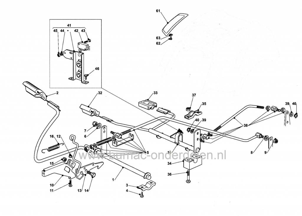 Schakelaar voor Castelgarden - Honda - Mountfield - Stiga Zitmaaier, Frontmaaier, Zero Turn Maaier, Tuintrekker relais, veiligheid schakelaar, onderdeel