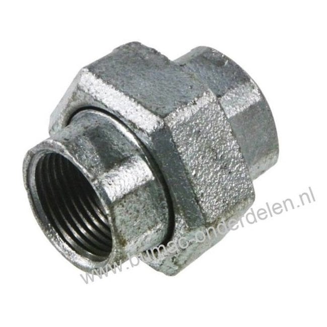 Schroefkoppeling 1/2 Inch met Conisch Afdichting Koppeling met 2 x 1/2" Binnendraad voor Aanzuigslang, Persslang, Waterpomp, Tuinpomp, Beregeninging Installatie, Hydrofoor, Motorspuit, Beregeningspomp