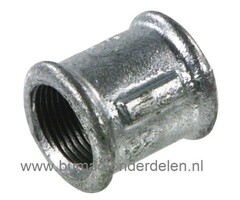 Fitting - Koppeling met 1/2 Inch Binnendraad, Lassok voor Tuinpomp, Waterpomp, Sproei installatie, Tuinslang, Waterslang, Hydrofoor, Beregenings Installatie