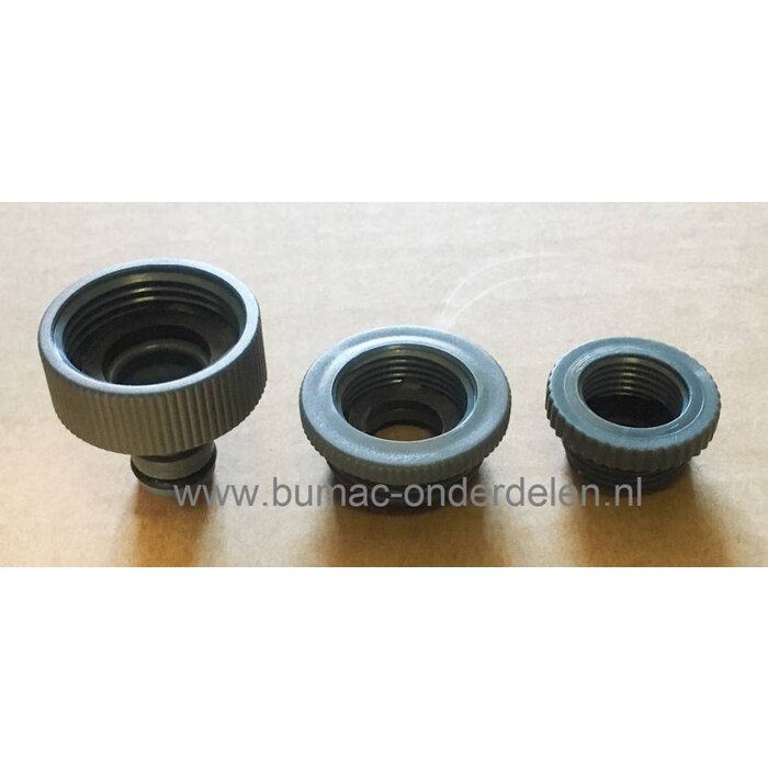 Kraanaansluiting met Binnendraad voor 1/2, 3/4 of 1 Inch Aansluiting, Kraanstuk voor Klik koppelling op Waterslang, Tuinslang