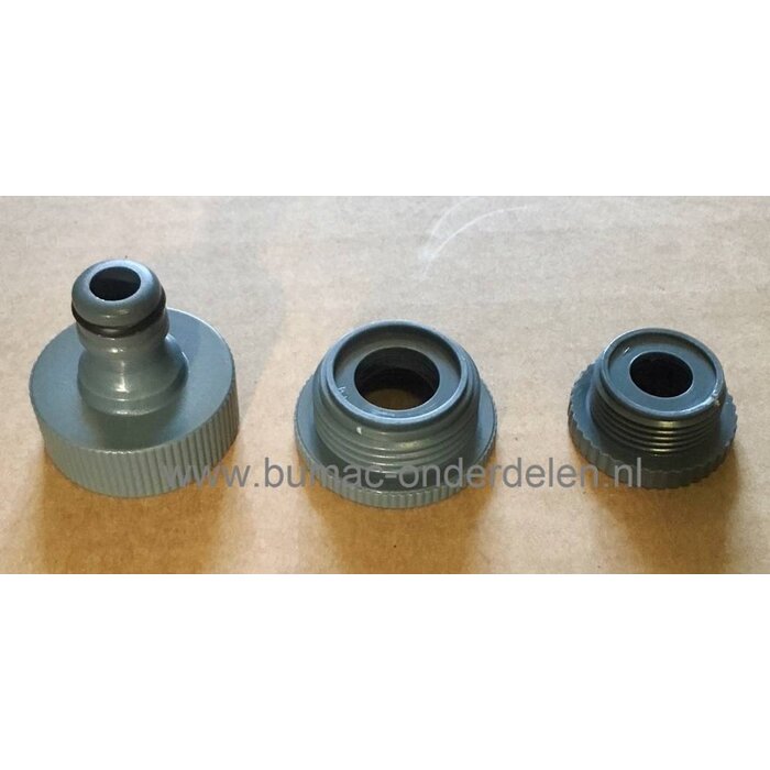 Kraanaansluiting met Binnendraad voor 1/2, 3/4 of 1 Inch Aansluiting, Kraanstuk voor Klik koppelling op Waterslang, Tuinslang