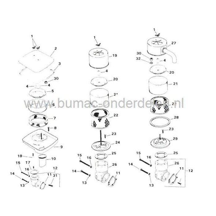 Inlaatpakking voor Kohler M20S - 49504 Motoren op Zitmaaier - Frontmaaier - Tuintrekker, Toro Groundmaster 117, Grasshopper, Wheelhorse