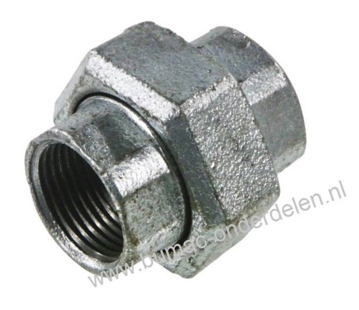 Schroefkoppeling 1 Inch met Conisch Afdichting Koppeling met 2 x 1" Binnendraad voor Aanzuigslang, Persslang, Waterpomp, Tuinpomp, Beregeninging Installatie, Hydrofoor, Motorspuit, Beregeningspomp