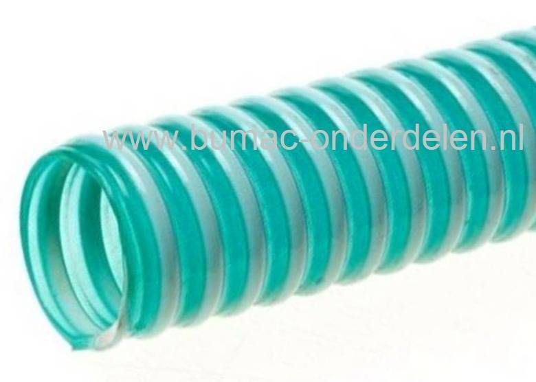 Aanzuigslang  1 1/2 Inch - 38 mm Gemaakt van Weerbestendig Kunststof met zeer Sterke - Harde PVC Spiraal  voor Tuinpomp, Hydrofoor, Beregenings Installatie, Waterpomp, Besproeiingspomp